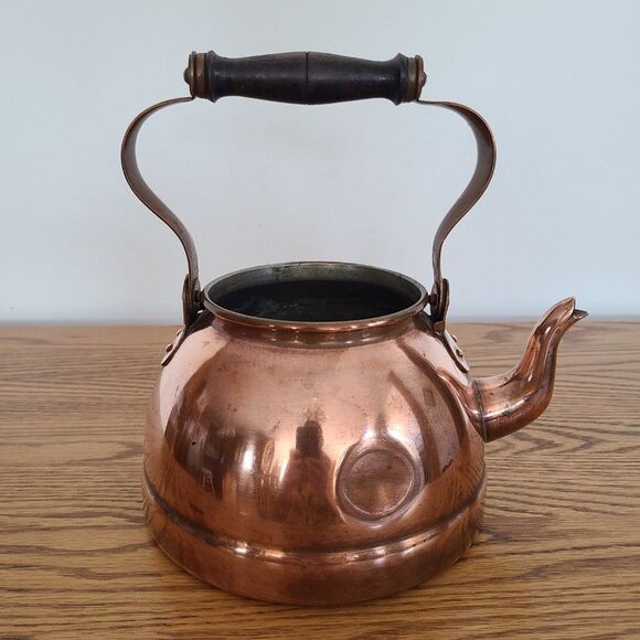 Vintage Douro B&M Copper Stovetop Tea Kettle Teapot No Lid Made in Portugal - Picture 5 of 11